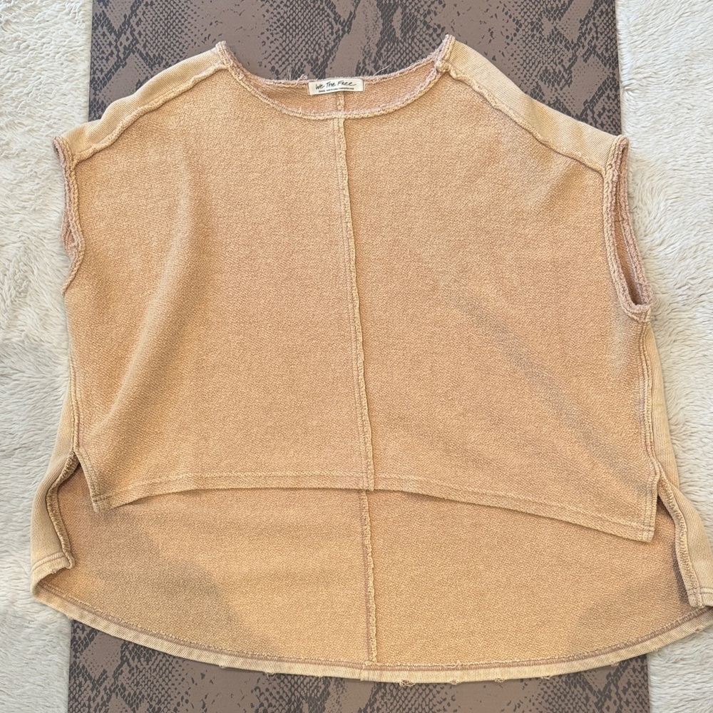 Free People Tan Muscle Tee